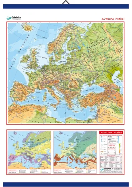 Avrupa Fiziki Haritası (Kaplamalı)