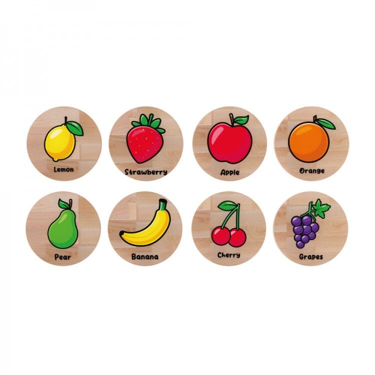 Redka Wo-Mory Meyveler (4 Model 12 li Display Ahşap Hafıza Oyunu)