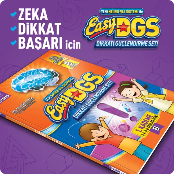 Adeda Yayıncılık Easy Dikkat Güçlendirme Seti 3-6 Yaş B Kitapçığı
