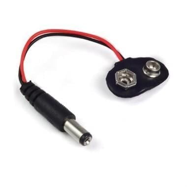9V Pil Başlığı - DC Barrel Soket Çıkışlı Güç Kablosu Jack
