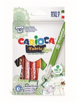 Carioca Keçeli Kumaş Boya Kalemi Fıne 10’Lu