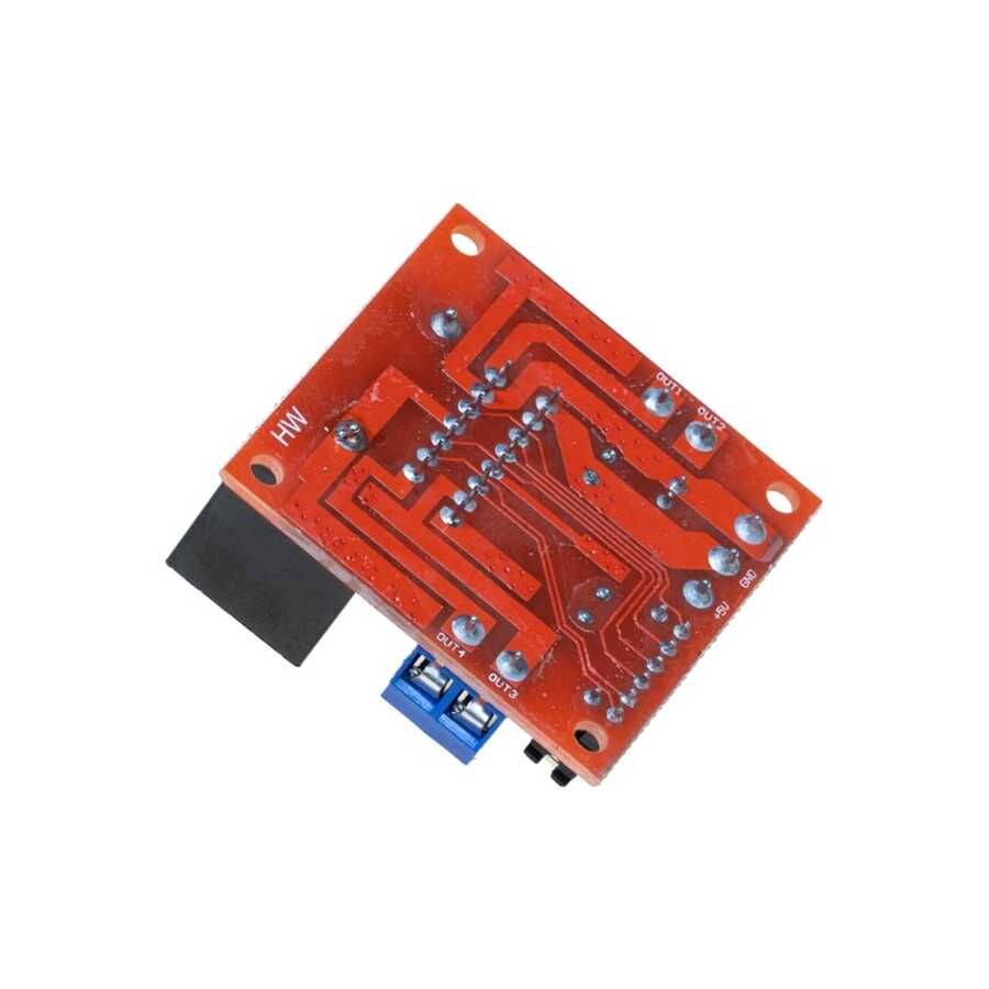L298N Voltaj Regulatörlü Çift Motor Sürücü Kartı(Kırmızı PCB)