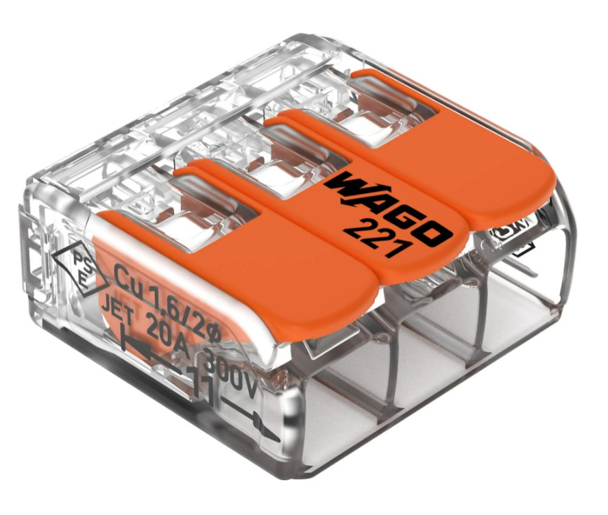WAGO 221-413 3x4mm2 Buat ve Çok Amaçlı Klemens