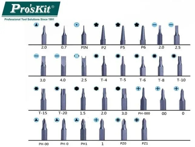 Proskit-SD-9326M Apple için 40 Parca Cihaz Sökme Takma Kiti