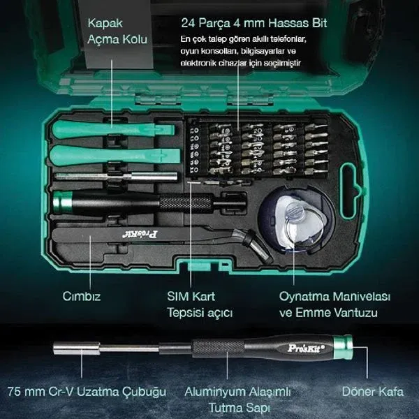 Proskit SD-9322M Telefon Tamir Tornavida Seti