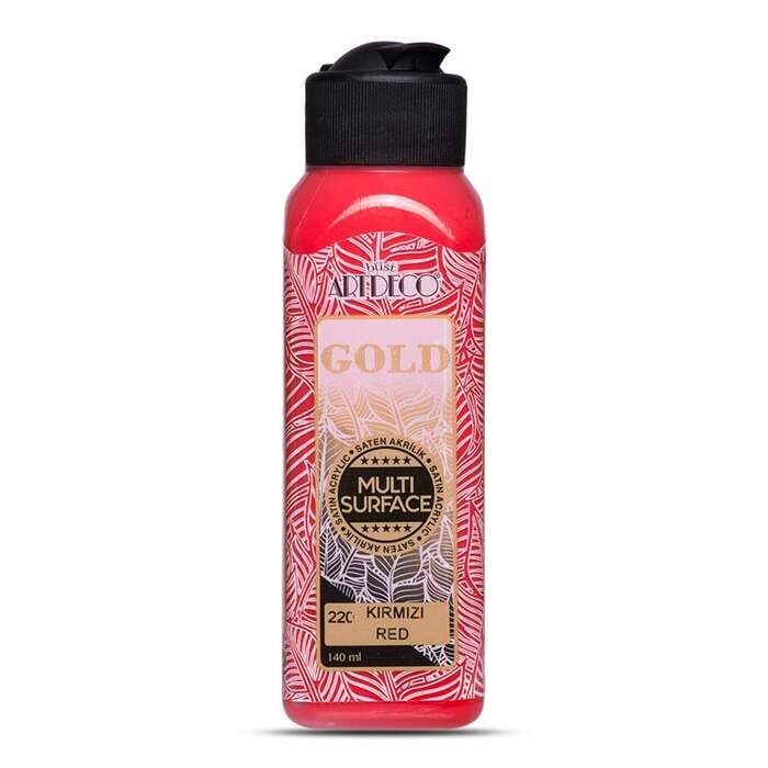 Artdeco Gold Multi Surface Saten Akrilik Boya 140 ml Kırmızı 220