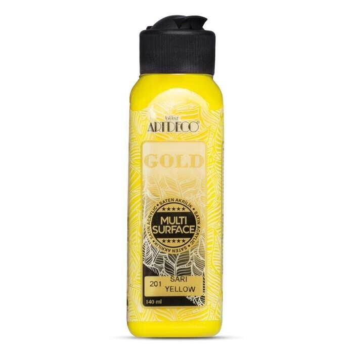 Artdeco Gold Multi Surface Saten Akrilik Boya 140 ml Sarı 201