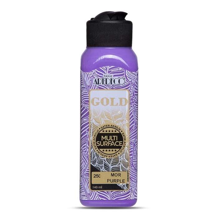 Artdeco Gold Multi Surface Saten Akrilik Boya 140 ml Mor 250