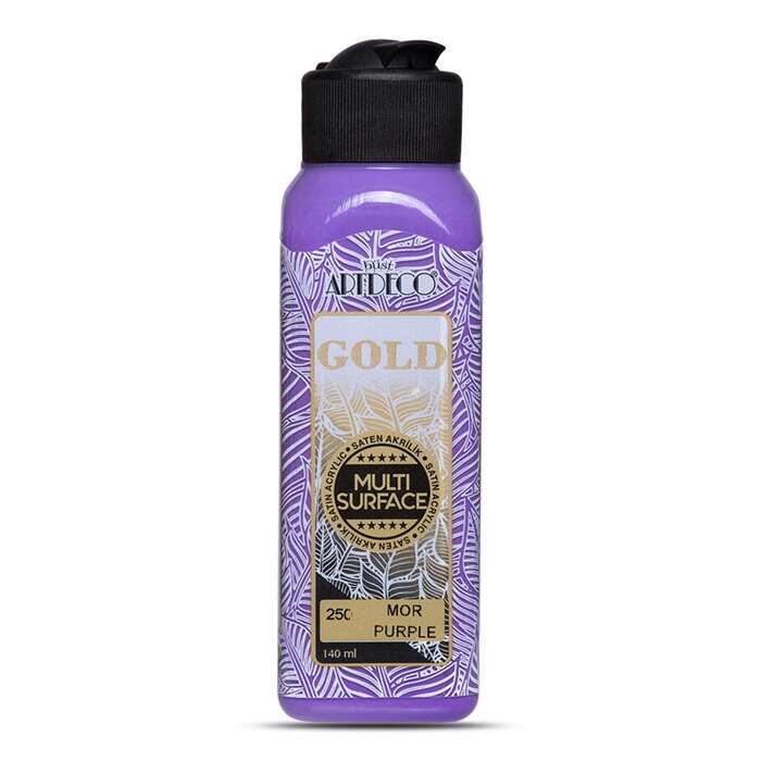 Artdeco Gold Multi Surface Saten Akrilik Boya 140 ml Mor 250