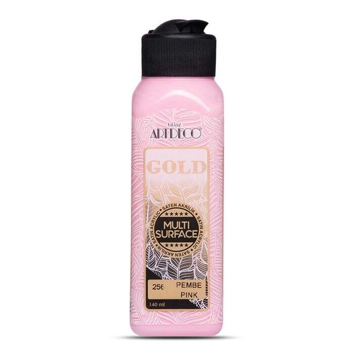Artdeco Gold Multi Surface Saten Akrilik Boya 140 ml Pembe 256