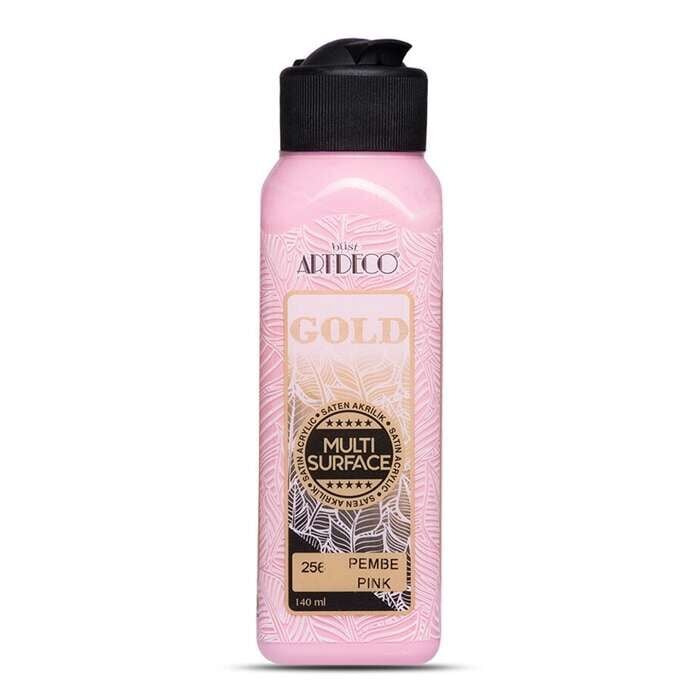Artdeco Gold Multi Surface Saten Akrilik Boya 140 ml Pembe 256