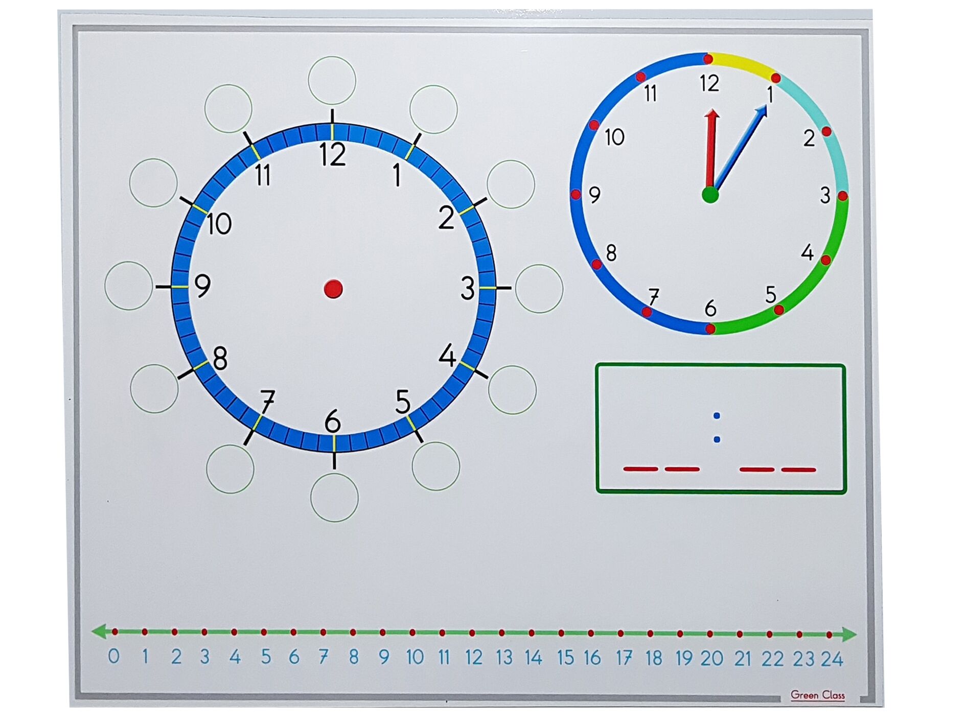 Mıknatıslı Yaz- Sil Saat Posteri