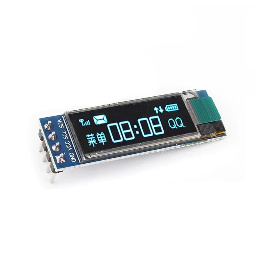 0.91'' 128x32 Oled Lcd Ekran SSD1306 - I2C Mavi