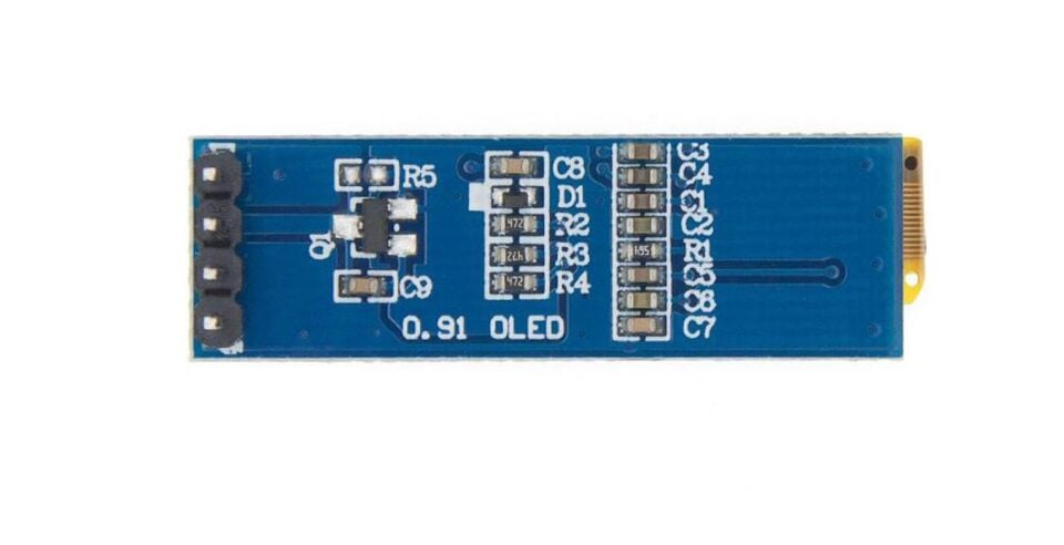 0.91'' 128x32 Oled Lcd Ekran SSD1306 - I2C Mavi