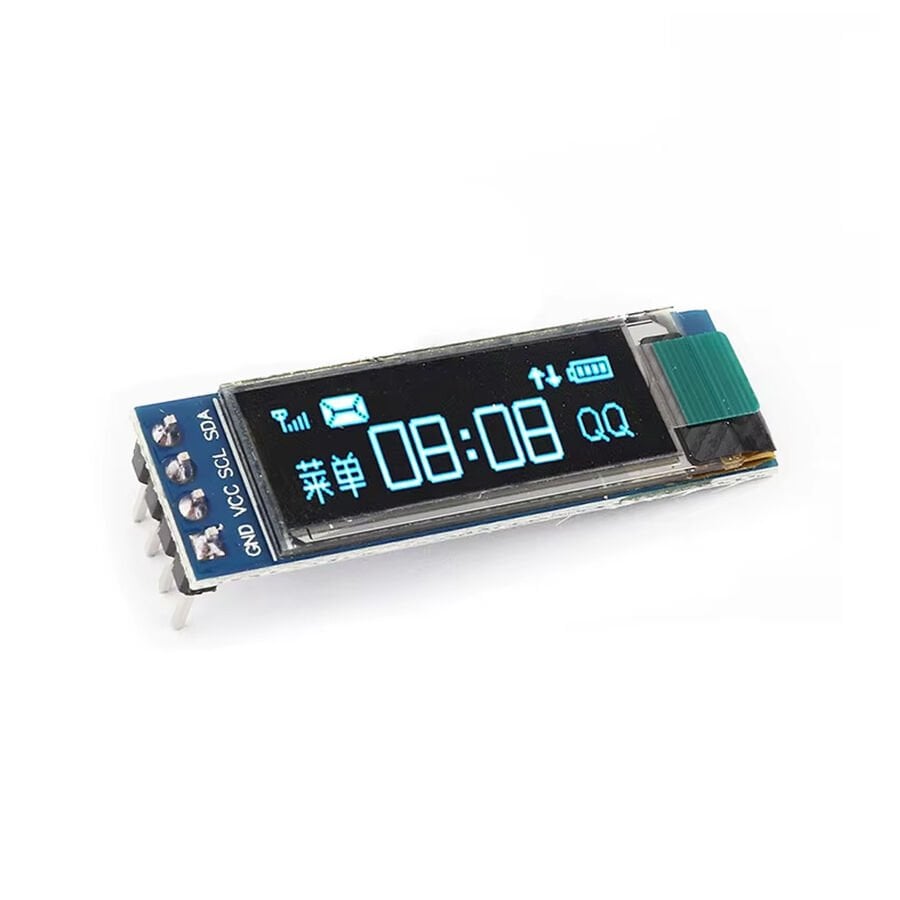 0.91'' 128x32 Oled Lcd Ekran SSD1306 - I2C Mavi