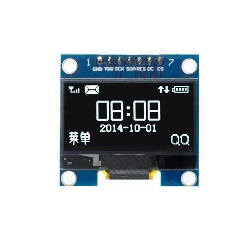 1.3 inç 128x64 7 Pin OLED Ekran Modülü SSD1306 I2C Mavi