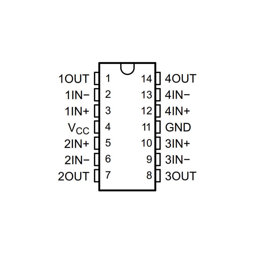 LM324 SOIC-14 SMD OpAmp Entegresi