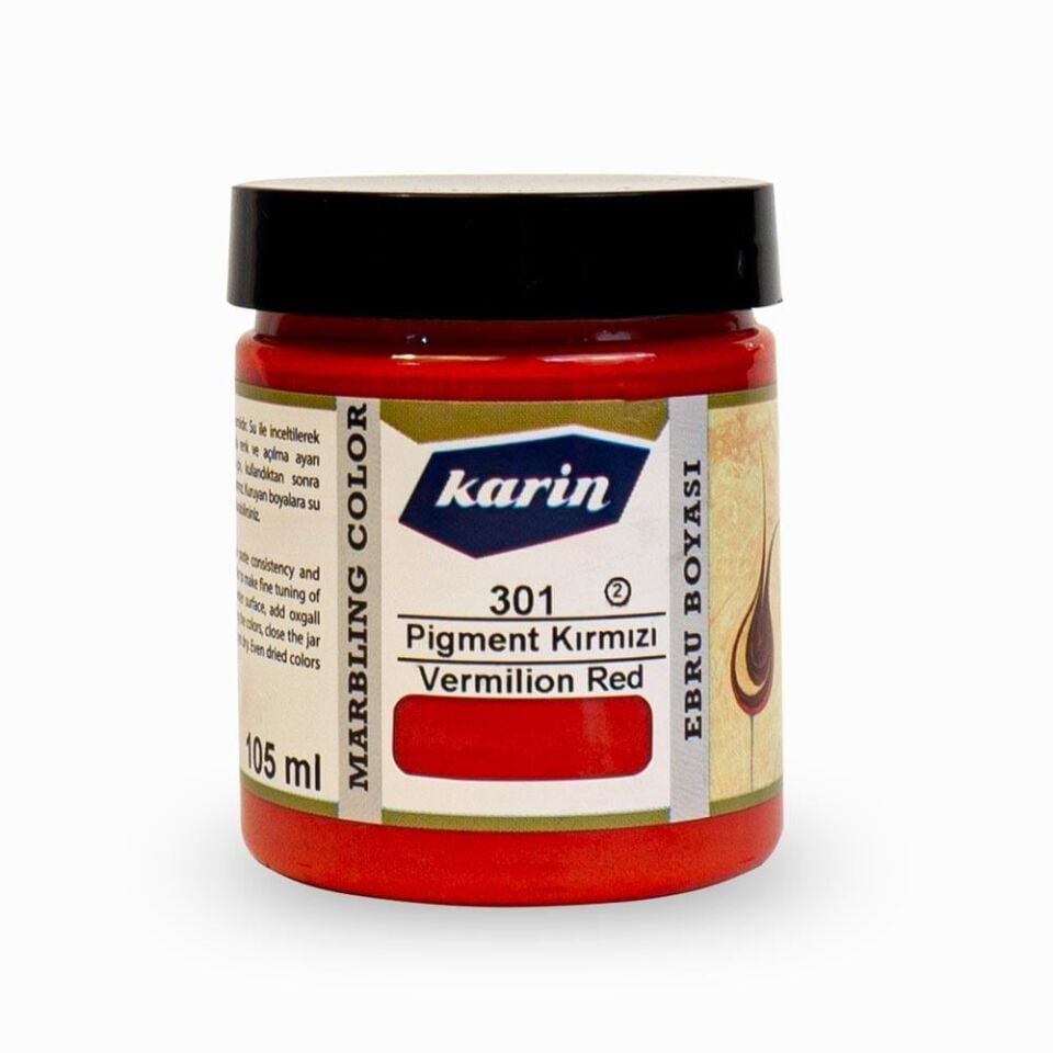 Karin Ebru Boyası 301 Pigment Kırmızı 105 ml