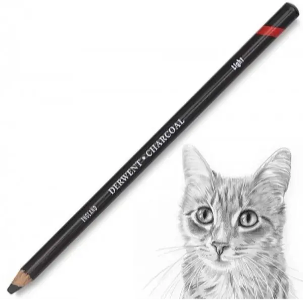 Derwent Charcoal Pencils Kömür Füzen Kalem Light (Açık)