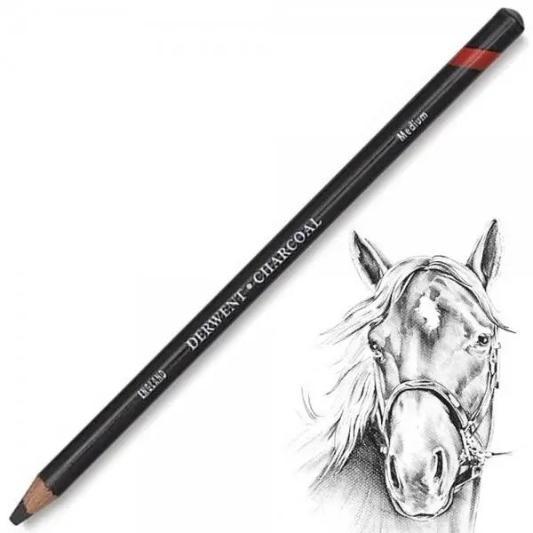 Derwent Charcoal Pencils Kömür Füzen Kalem Medium (Orta)