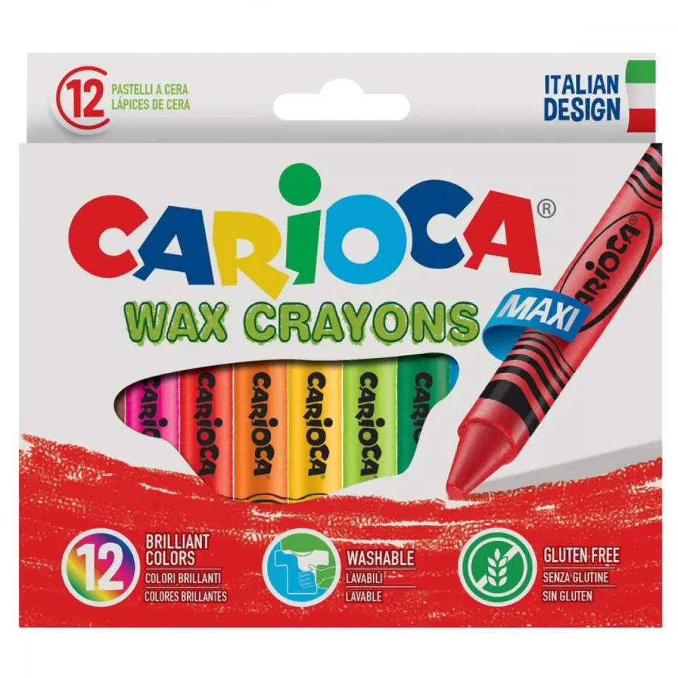 Carioca Wax Maxı Yıkanabilir Pastel Boya Kalemi 12’Li