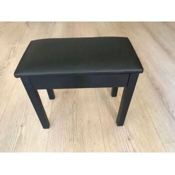 Cremonia Piyano Taburesi Siyah Sandıklı Masif Ayaklı