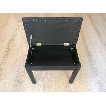 Cremonia Piyano Taburesi Siyah Sandıklı Masif Ayaklı