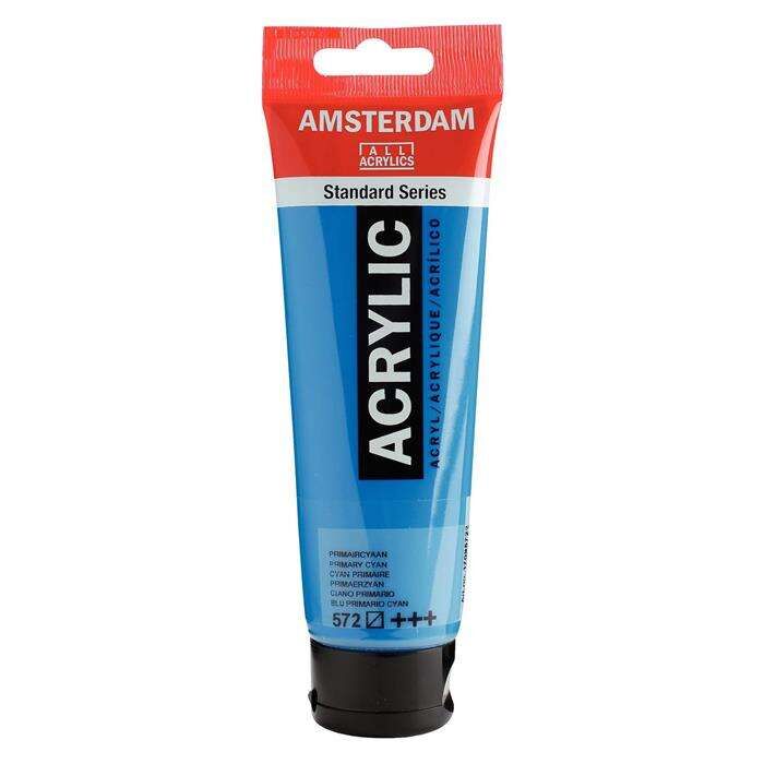 Amsterdam Akrilik Boya 120ml 572 Primary Cyan